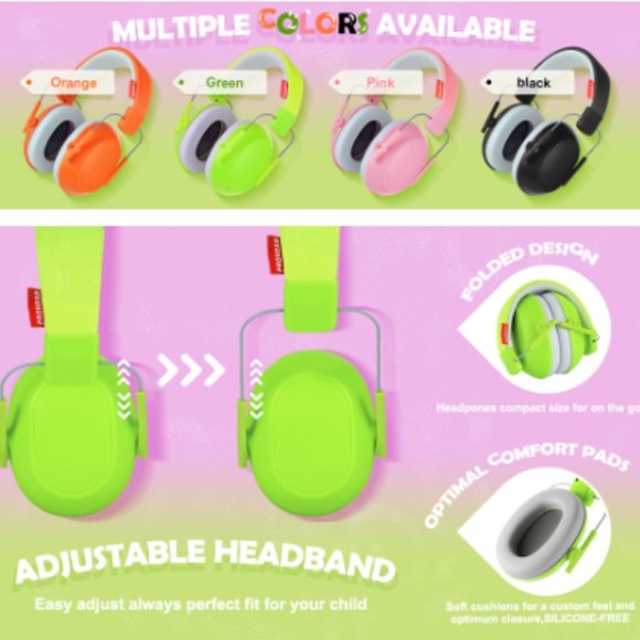 Kids Noise Reduction Earmuffs - Ear Protection / Noise Cancelling Headphones - Picture 8 of 11
